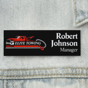Professional Tow Truck Service Name Tag