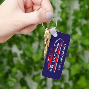 Professional Tow Truck Service Navy Blue Key Ring