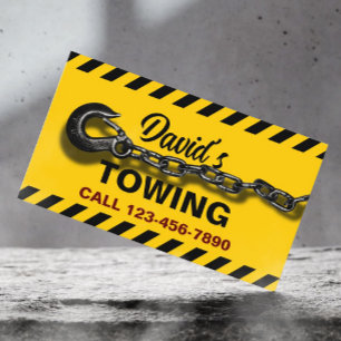 Professional Towing Company Hauling Service Business Card