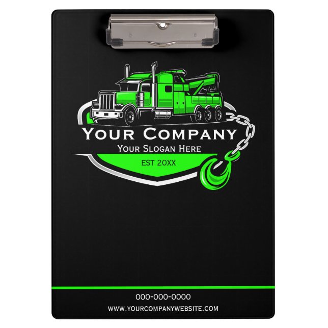 Professional Towing Company, Hauling Service Clipboard (Front)