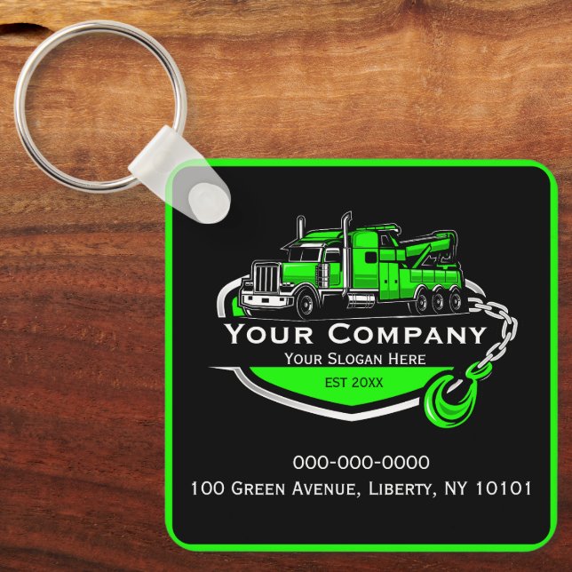 Professional Towing Company, Hauling Service Key Ring (Front)