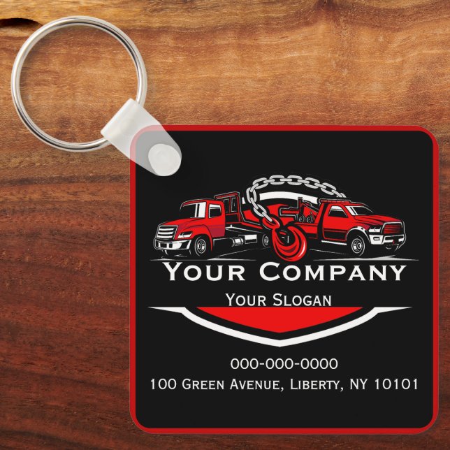 Professional Towing Company, Hauling Service Key Ring (Front)