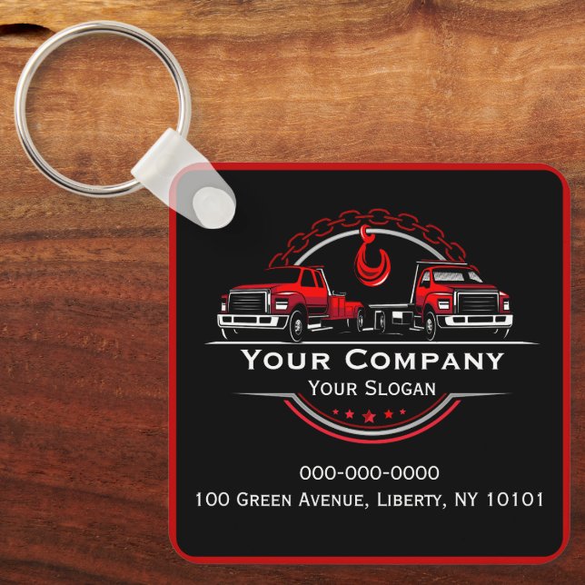 Professional Towing Company, Hauling Service Key Ring (Front)