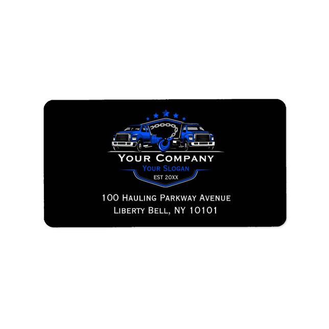 Professional Towing Company, Hauling Service Label (Front)