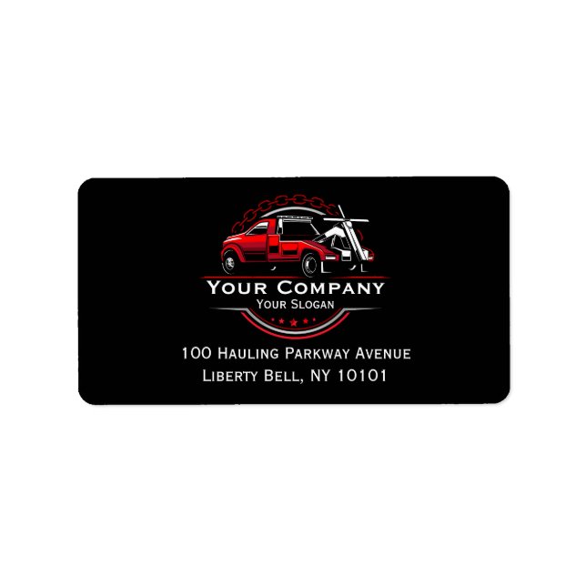 Professional Towing Company, Hauling Service Label (Front)