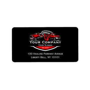 Professional Towing Company, Hauling Service Label
