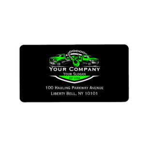 Professional Towing Company, Hauling Service Label