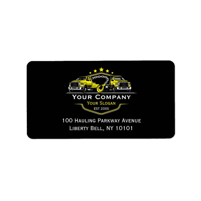 Professional Towing Company, Hauling Service Label (Front)