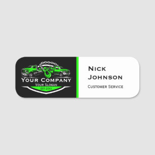 Professional Towing Company, Hauling Service Name Tag