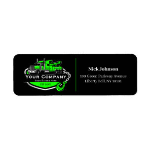 Professional Towing Company, Hauling Service Return Address Label