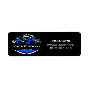 Professional Towing Company, Hauling Service Return Address Label