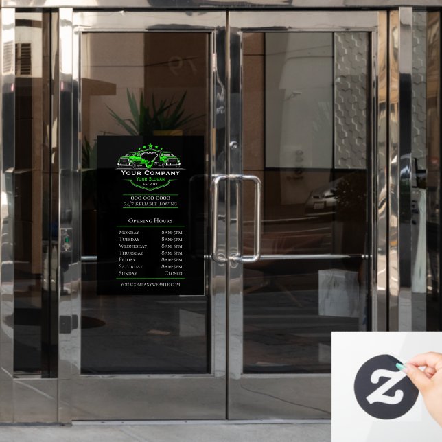 Professional Towing Company, Opening Hours (Office Door)