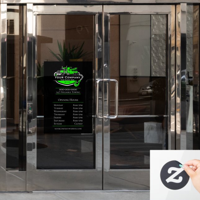 Professional Towing Company, Opening Hours (Office Door)