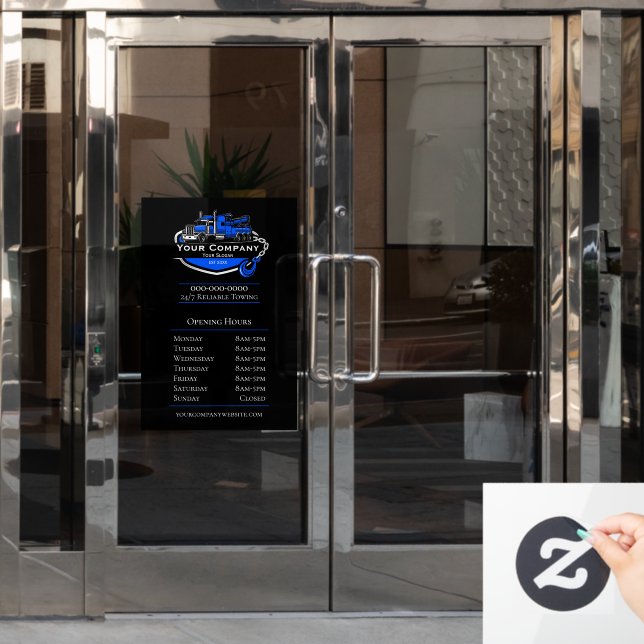 Professional Towing Company, Opening Hours (Office Door)