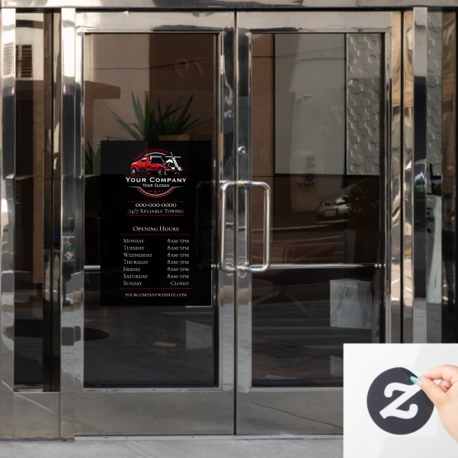 Professional Towing Company, Opening Hours (Office Door)
