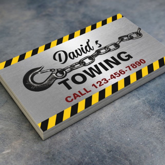 Professional Towing Hauling Service Business Card (Creator Uploaded)