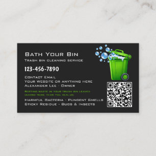 Professional Trash Bin Cleaning Business Card