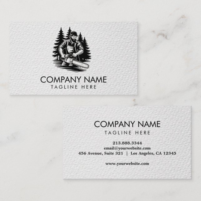 Professional Tree Trimming & Arborist Services     Business Card (Front/Back)