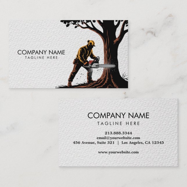 Professional Tree Trimming & Arborist Services     Business Card (Front/Back)