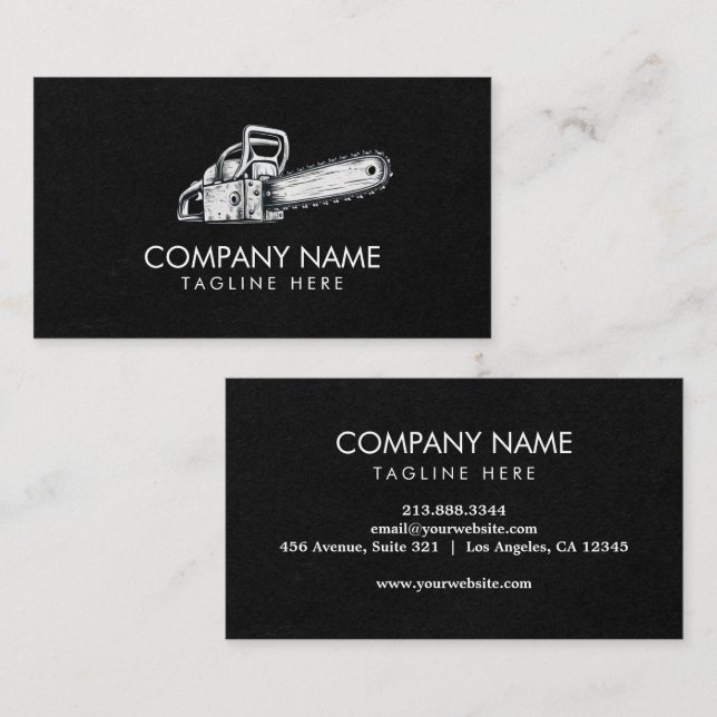 Professional Tree Trimming & Arborist Services  Business Card (Front/Back)