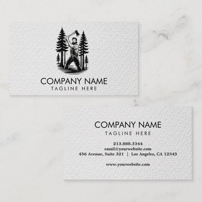Professional Tree Trimming & Arborist Services     Business Card (Front/Back)