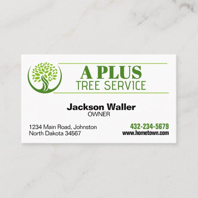 Professional Tree Trimming Service | Arborist Business Card (Front)