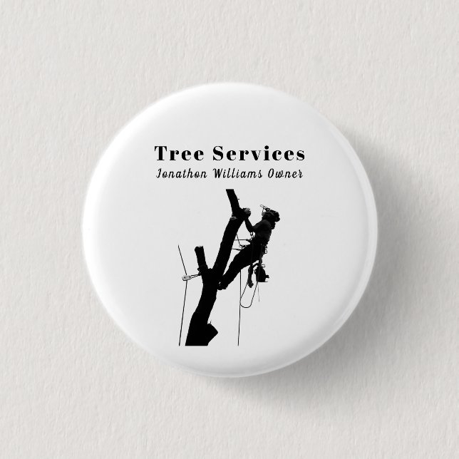 Professional Tree Trimming Service Business 3 Cm Round Badge (Front)
