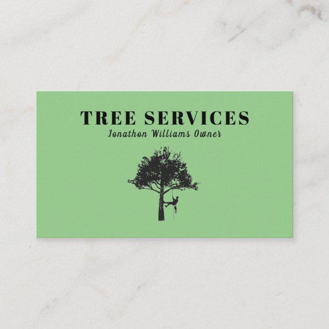 Professional Tree Trimming Service Business Card (Front)