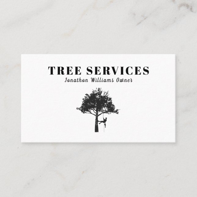 Professional Tree Trimming Service Business Card (Front)