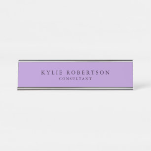 Professional Trendy Modern Plain Minimalist Desk Name Plate