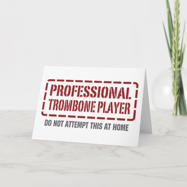 Professional Trombone Player Card (Front)