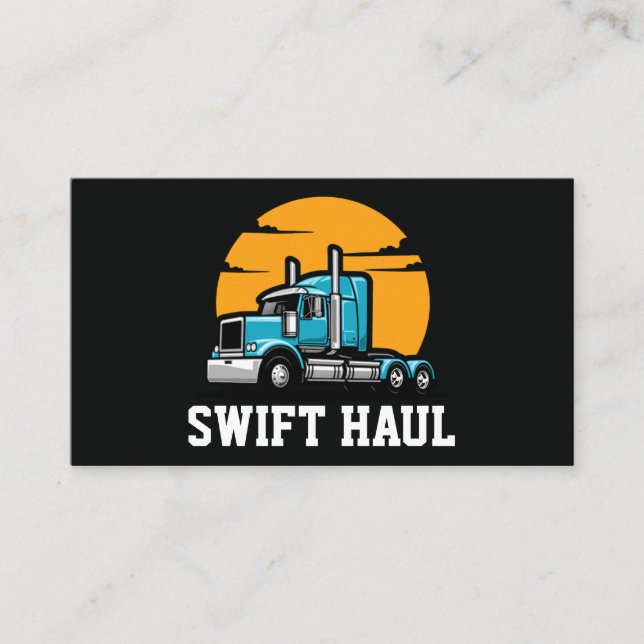 professional trucking business cards (Front)