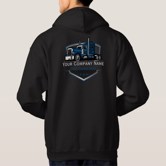 Professional Trucking Hauling Company Hoodie (Back)