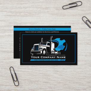 Professional Trucking Hauling Company Repair Business Card