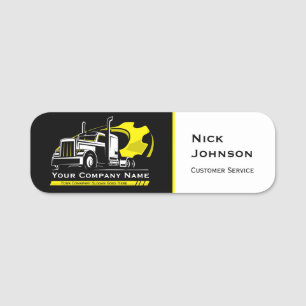 Professional Trucking Hauling Company Repair Name Tag