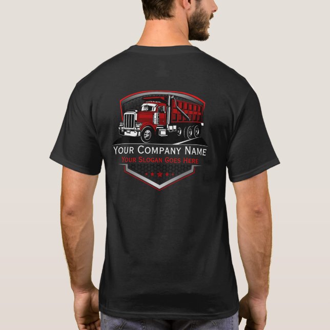 Professional Trucking Hauling Company  T-Shirt (Back)