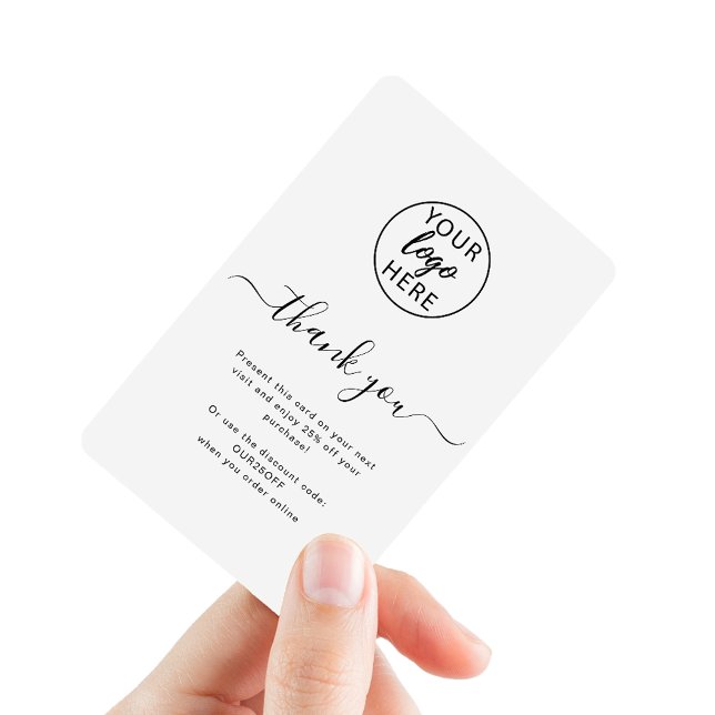 Professional Typography Business Logo Discount Card (Professional Typography Business Logo Discount Card)