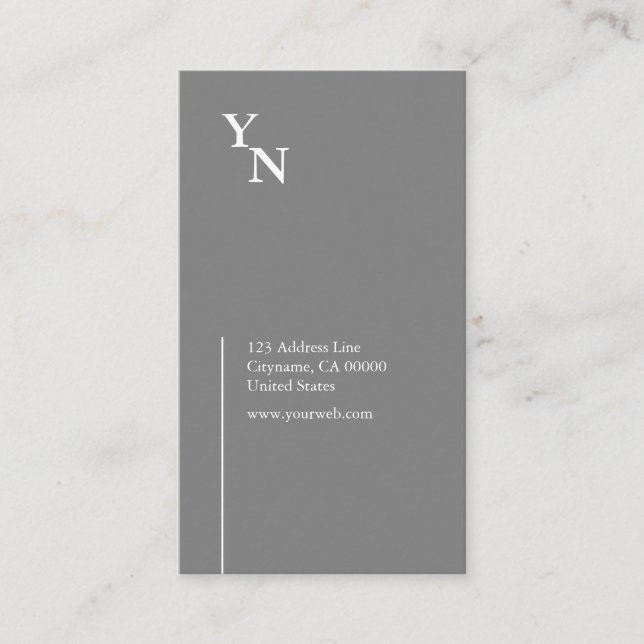 Professional Typography Vertical Business Card (Front)
