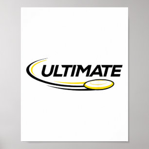 Professional Ultimate Frisbee Disc Golf Player Poster
