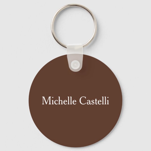 Professional Unique Classical Minimalist Brown Key Ring (Front)