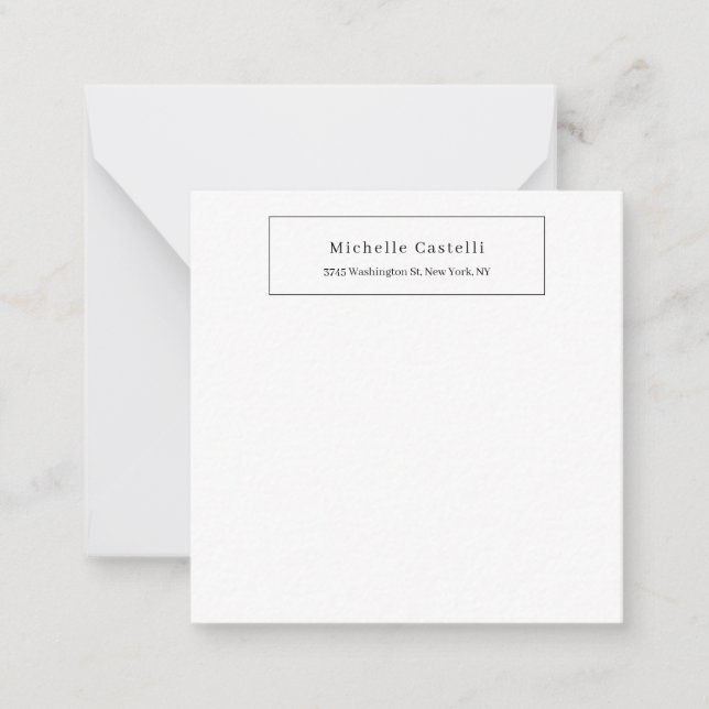Professional Unique Classical Simple Black & White Card (Front)