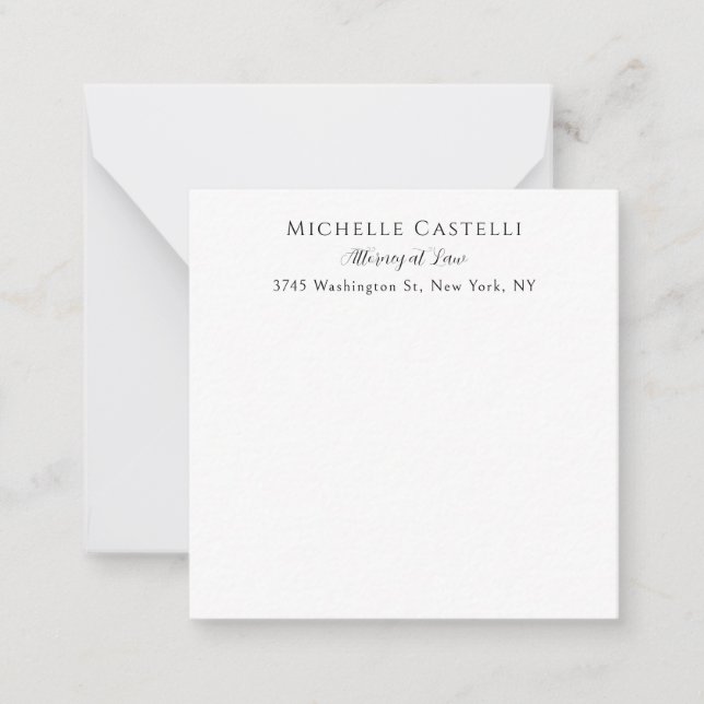 Professional Unique Classical Simple Black & White Card (Front)