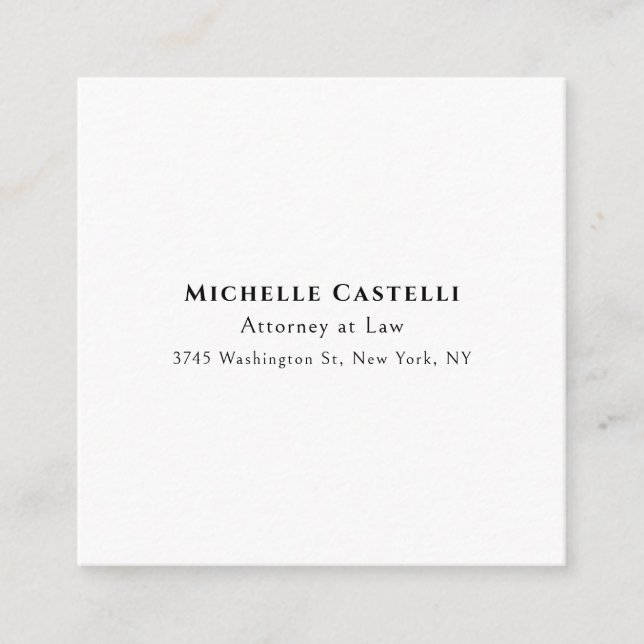 Professional Unique Classical Simple Black & White Enclosure Card (Front)