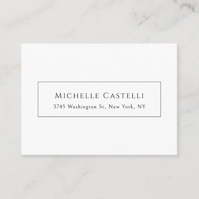 Professional Unique Classical Simple Black & White Enclosure Card (Front)
