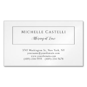 Professional Unique Classical Simple Black & White Magnetic Business Card
