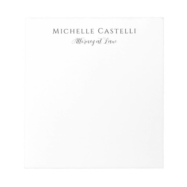 Professional Unique Classical Simple Black & White Notepad (Front)