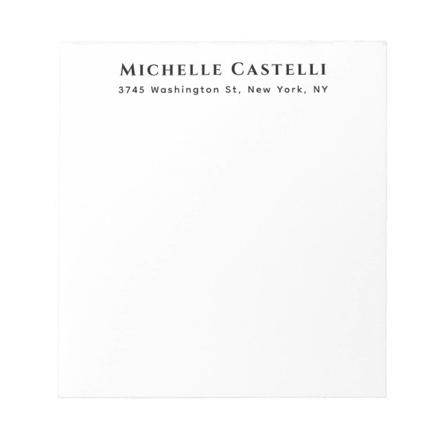 Professional Unique Classical Simple Black & White Notepad (Front)