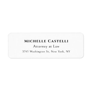 Professional Unique Classical Simple Black & White Return Address Label