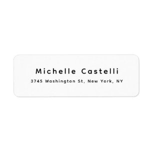 Professional Unique Classical Simple Black & White Return Address Label