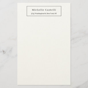 Professional Unique Classical Simple Black & White Stationery